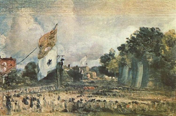 John Constable Das Waterloo-Fest in East Bergholt oil painting picture